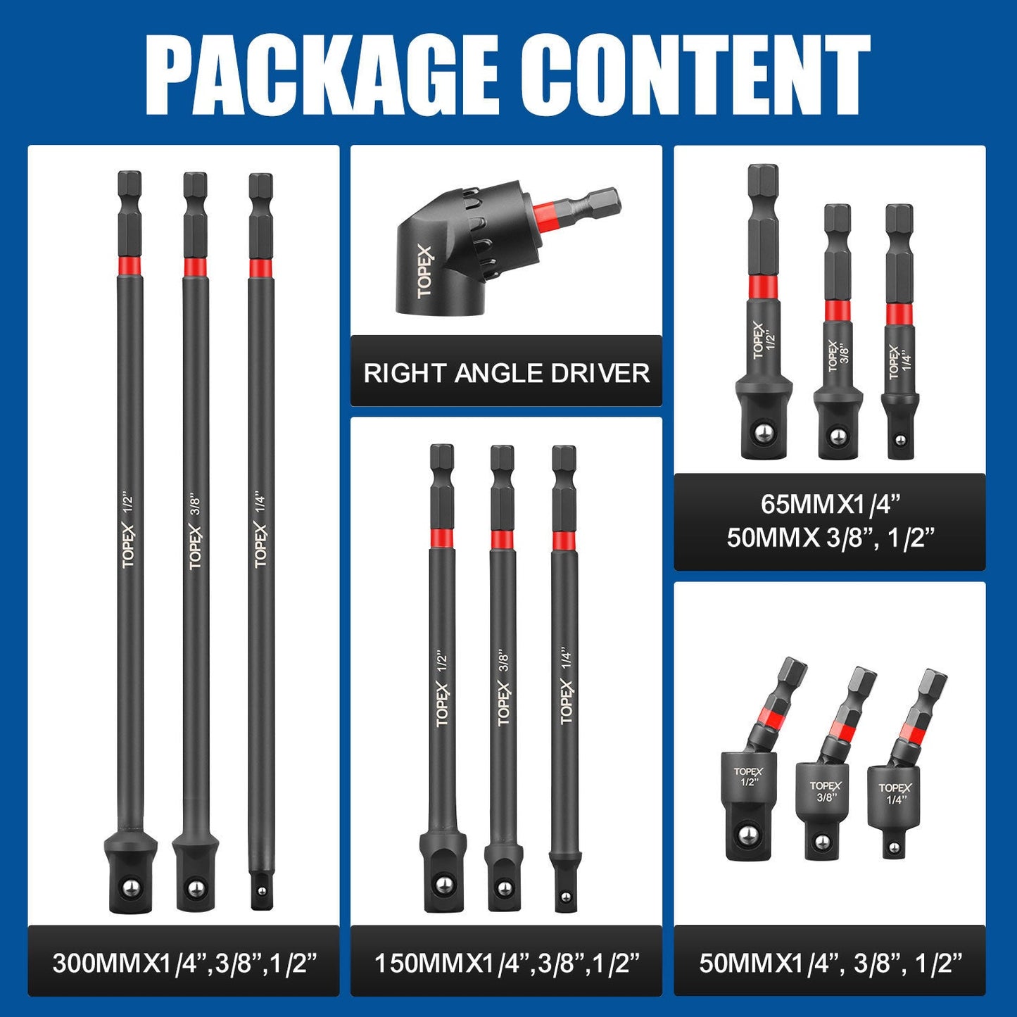13PCs Impact Socket Adapter Set