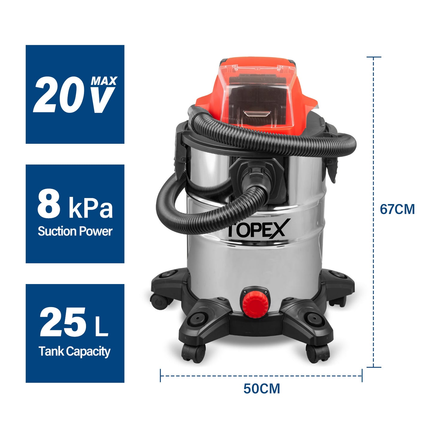 20V 25L Wet & Dry Vacuum Cleaner