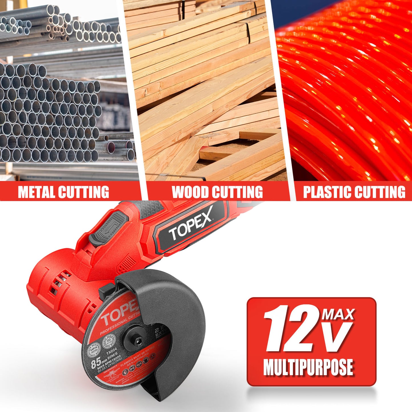 12V Cordless Angle Grinder