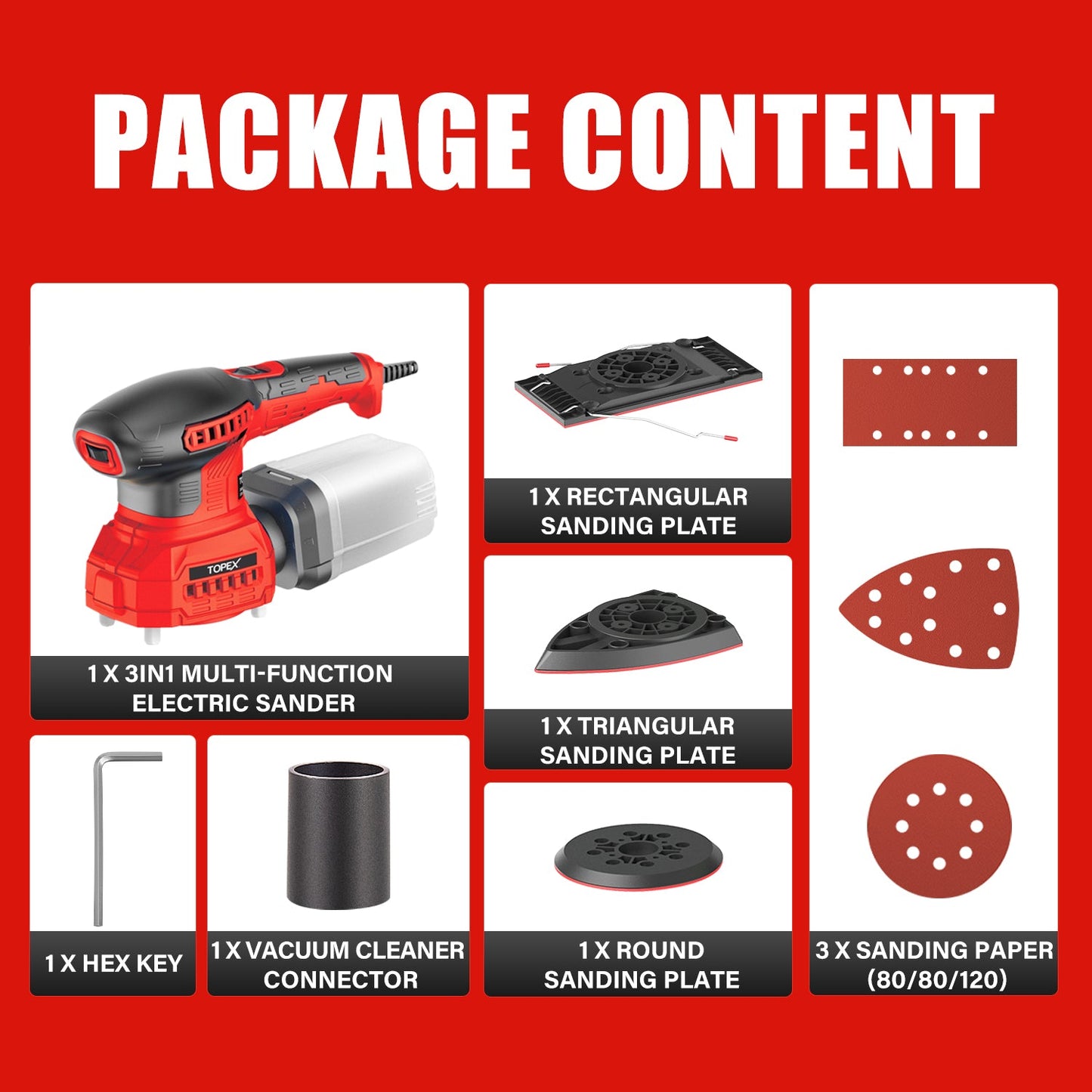 3 in 1 Multi Function Electric Sander