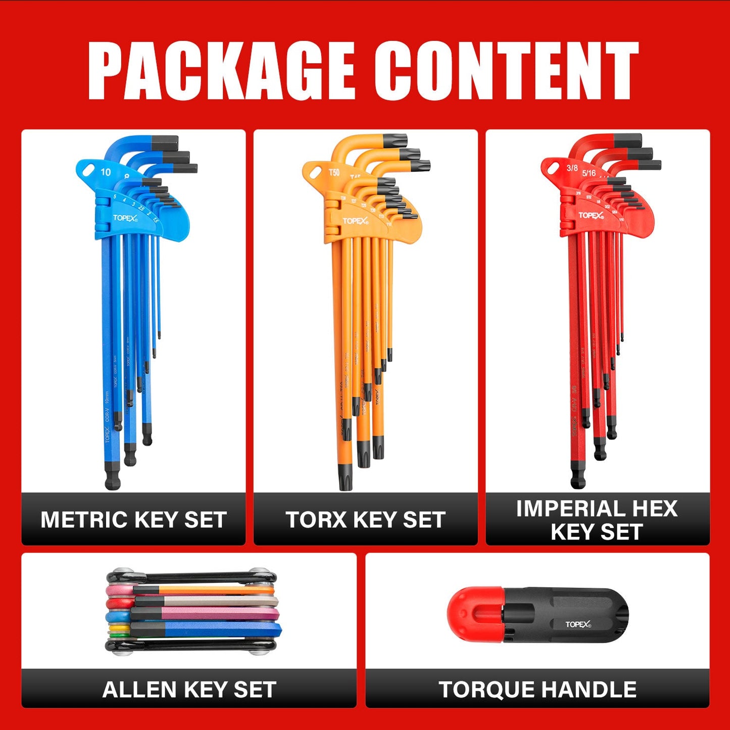 38Pcs Allen Key Set