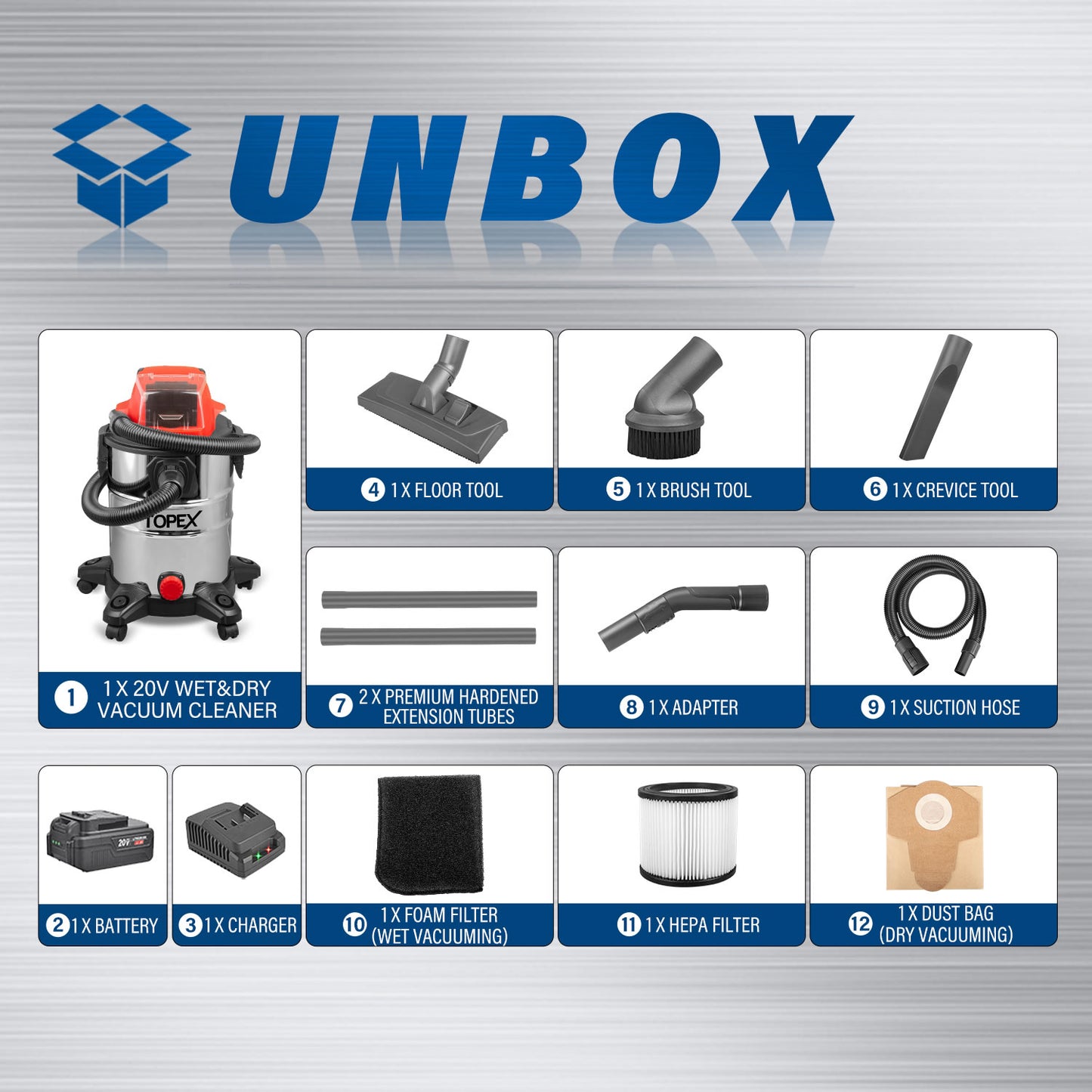 20V 25L Wet & Dry Vacuum Cleaner