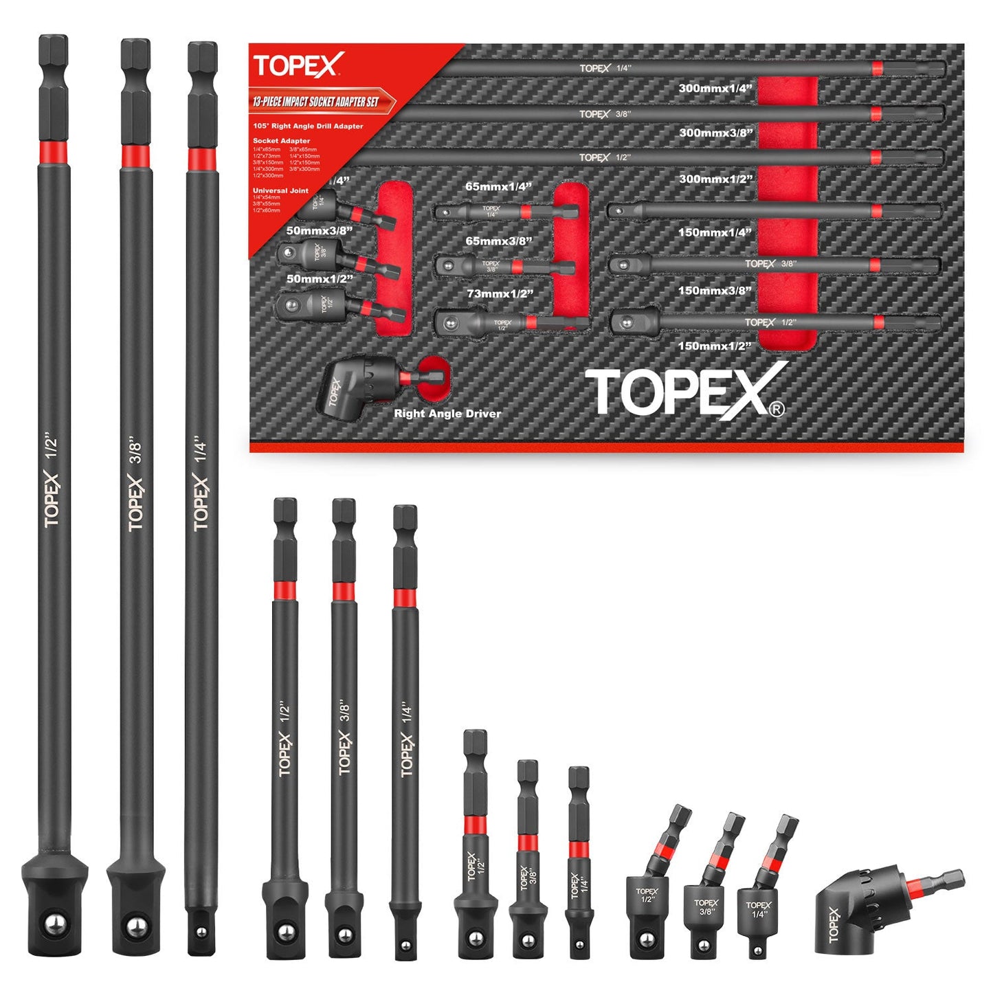 13PCs Impact Socket Adapter Set