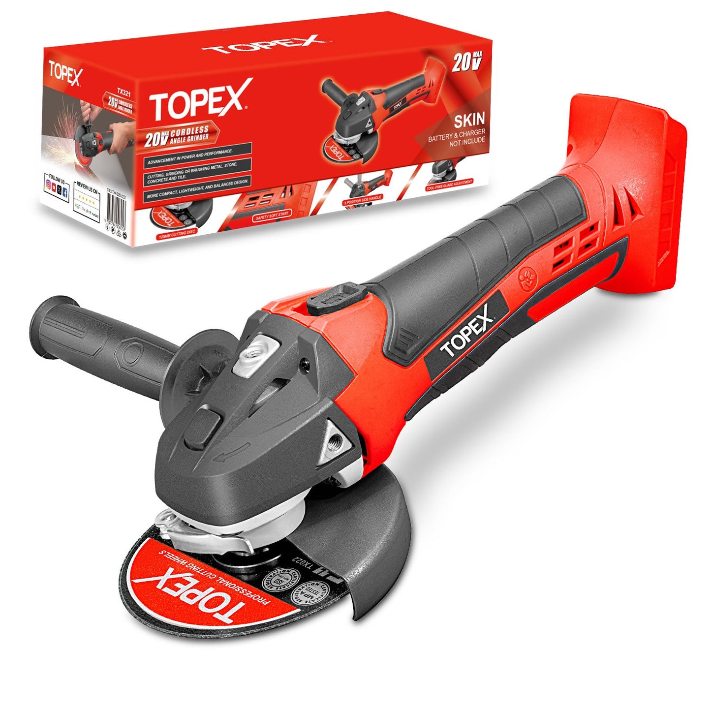 Cordless Angle Grinder Tool Only