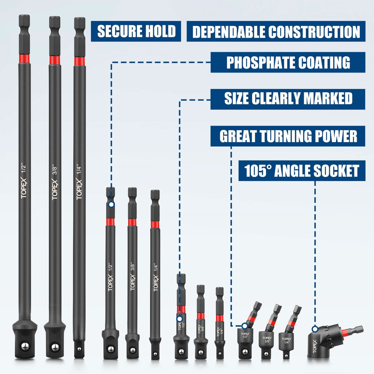 13PCs Impact Socket Adapter Set