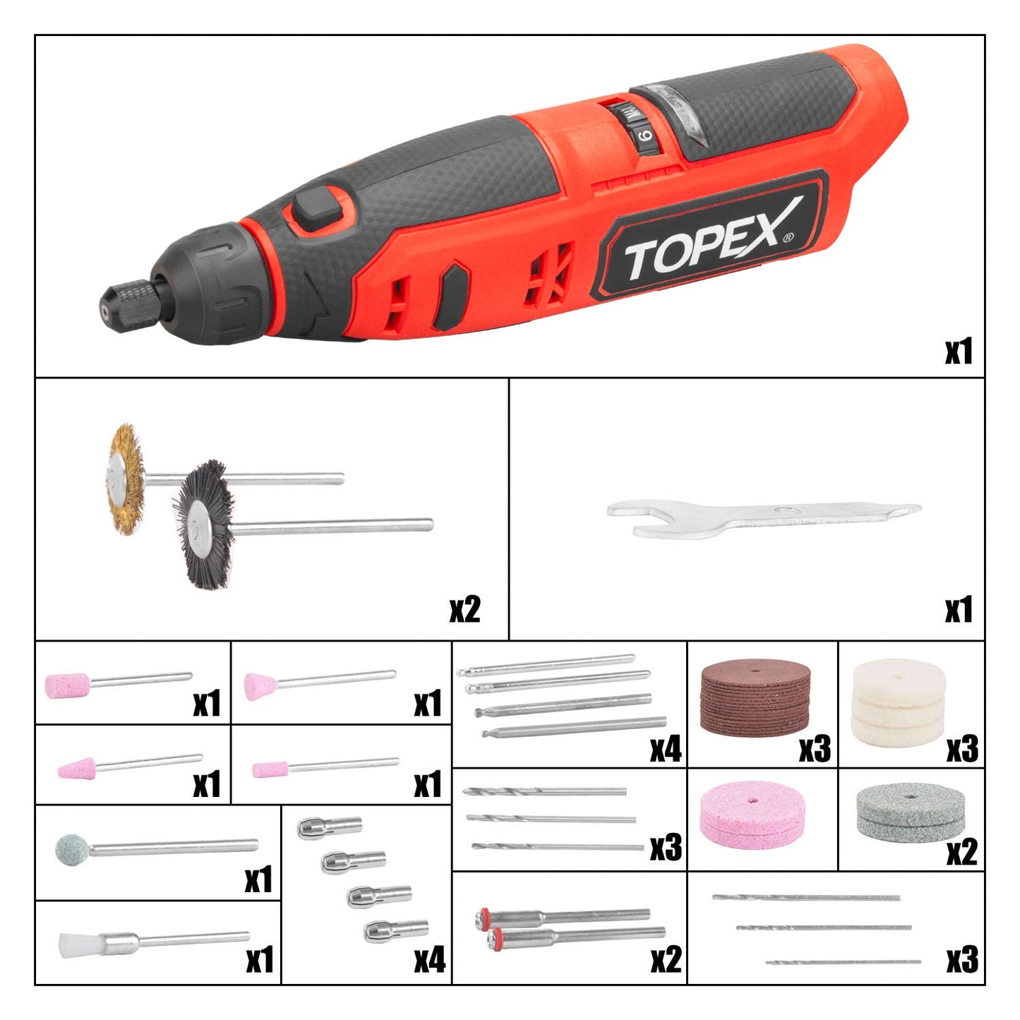 12V Rotary Tool Kit Tool Only