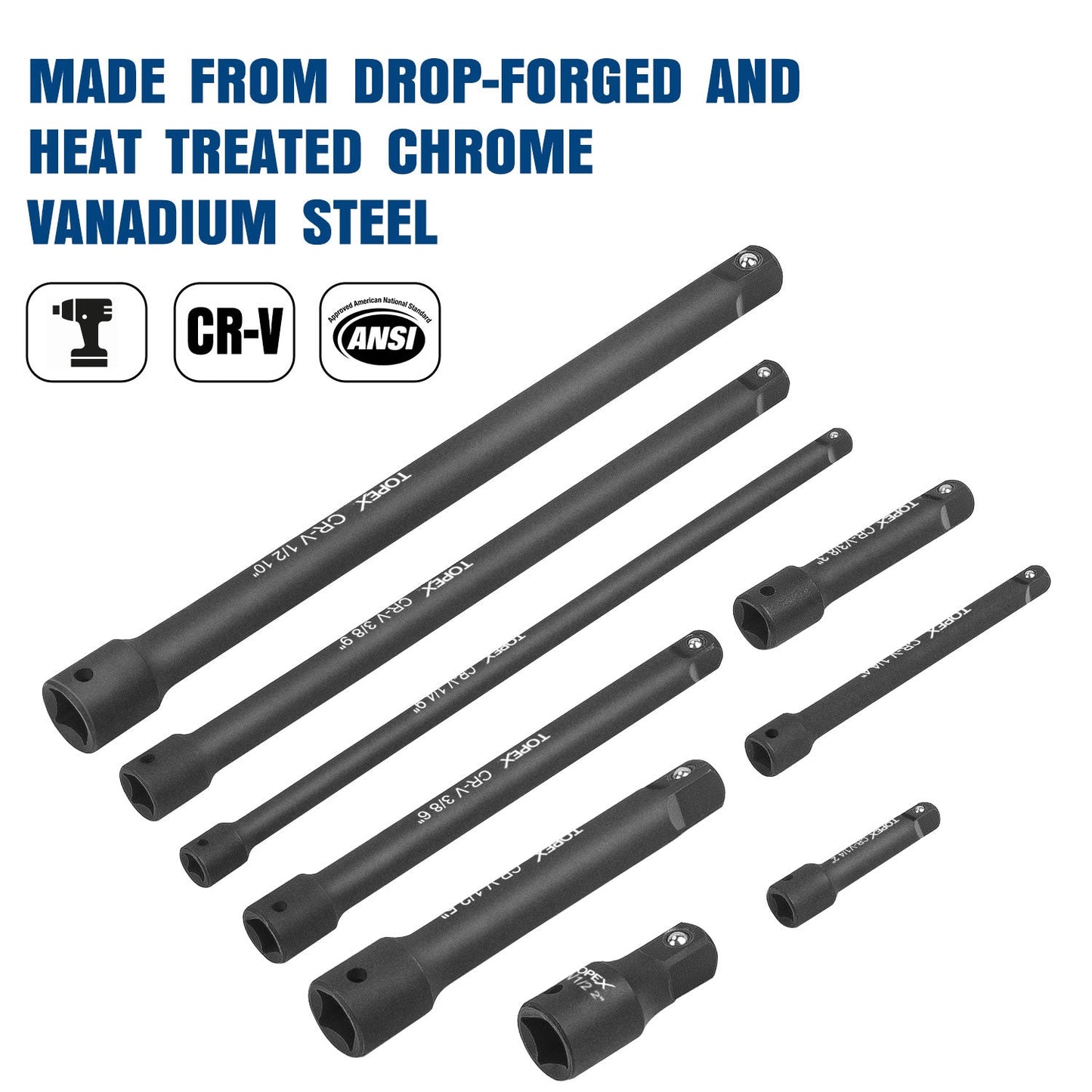 9PCs Extension Bar Set
