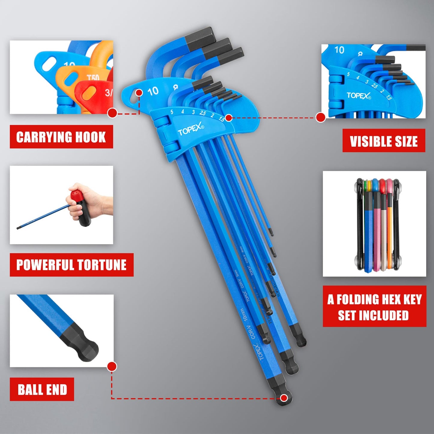 38Pcs Allen Key Set