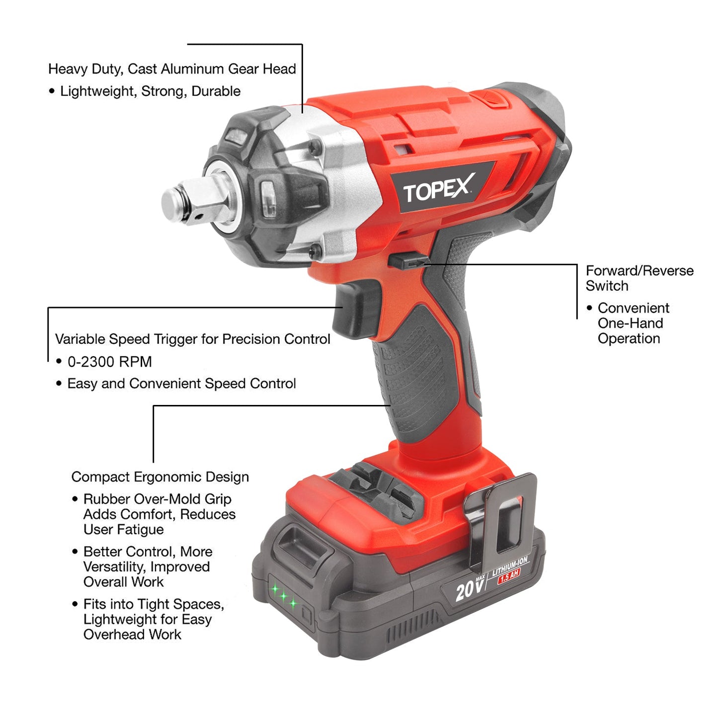 20V Cordless Impact Wrench