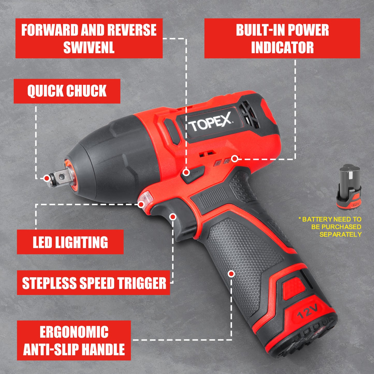 12V Impact Wrench