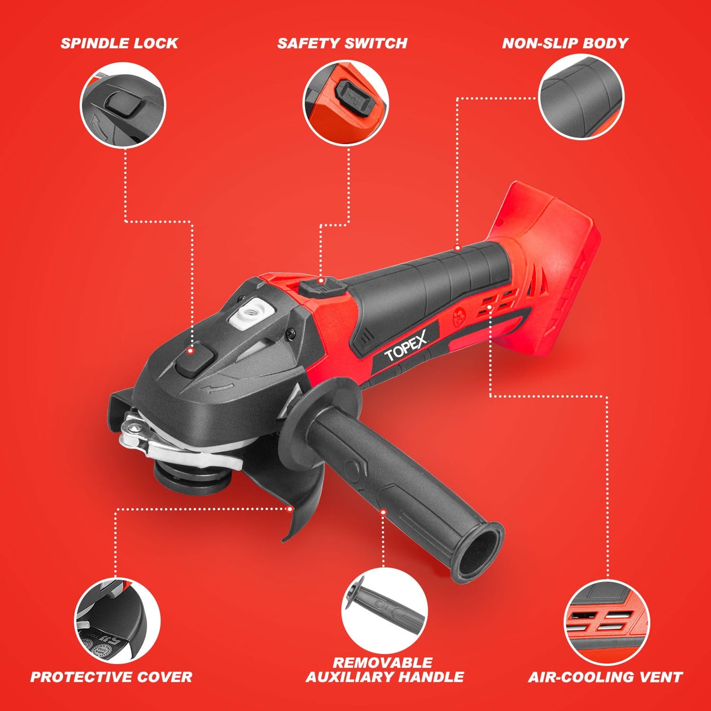 Cordless Angle Grinder Tool Only