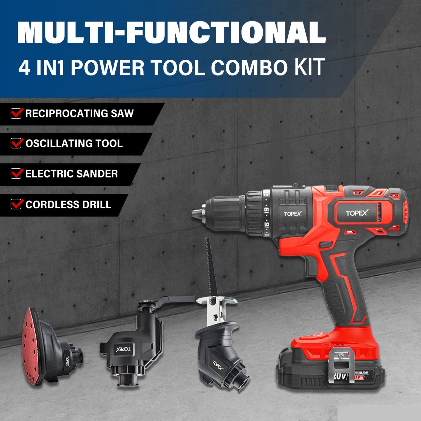20V Cordless Combo Tool Kit