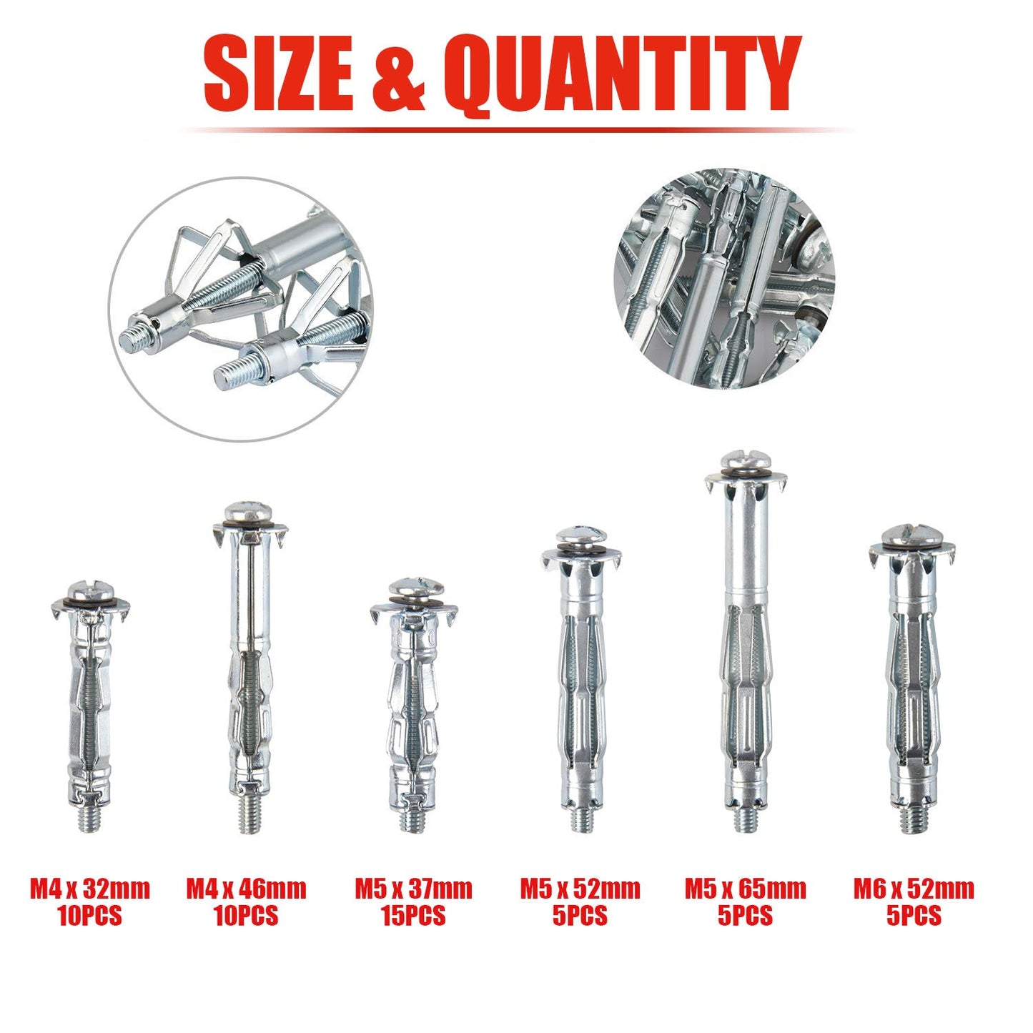 41PCs Hollow Wall Anchor Kit