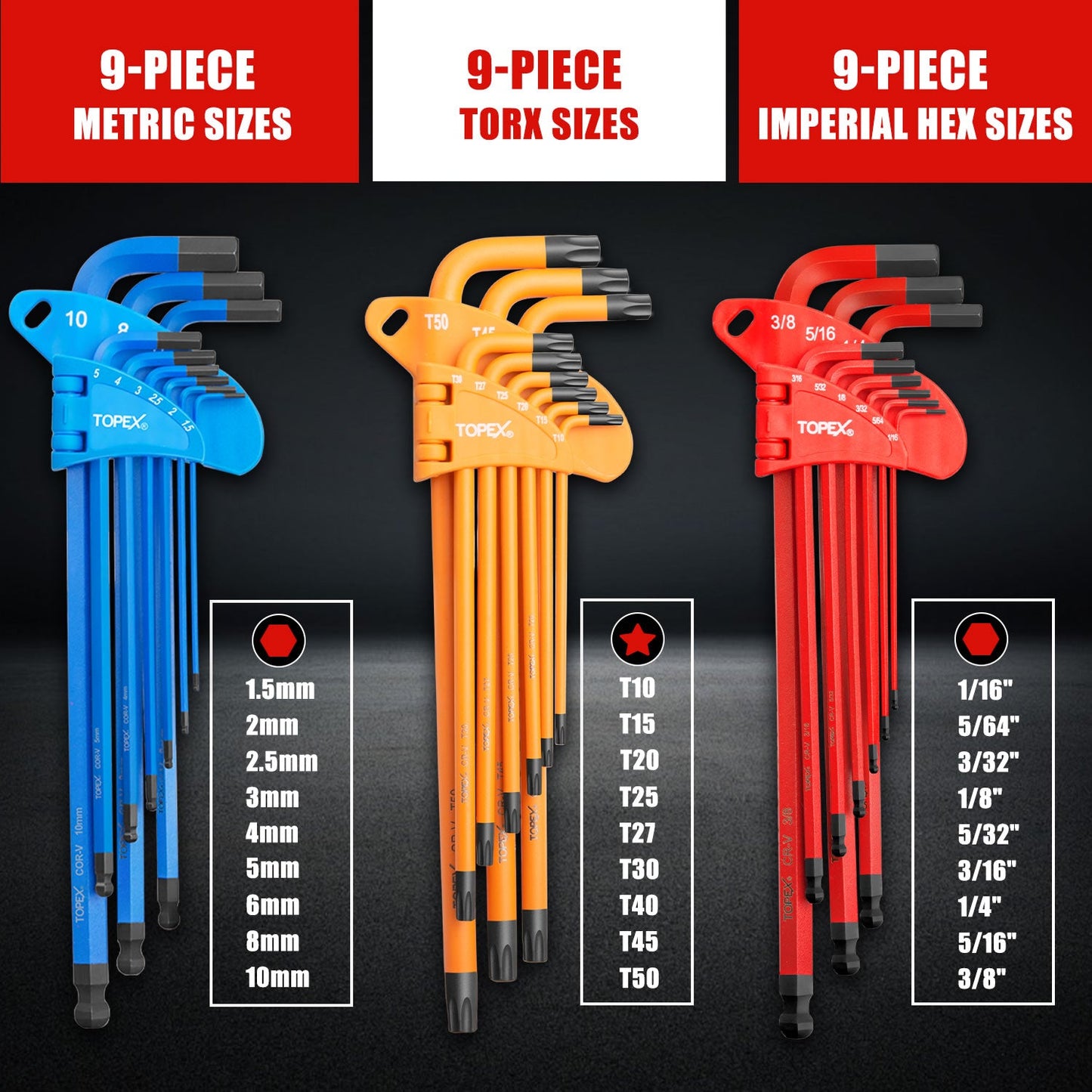 38Pcs Allen Key Set