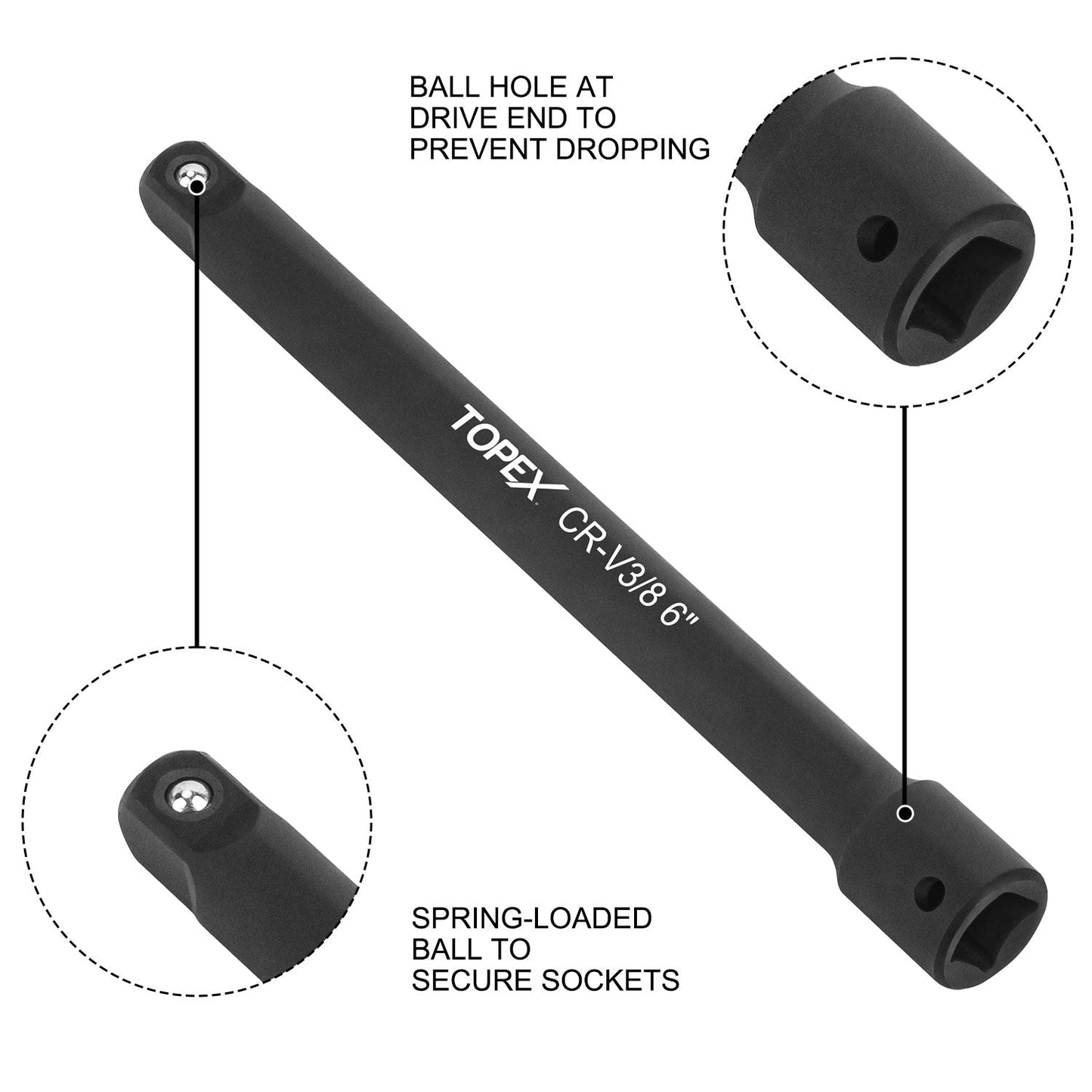9PCs Extension Bar Set