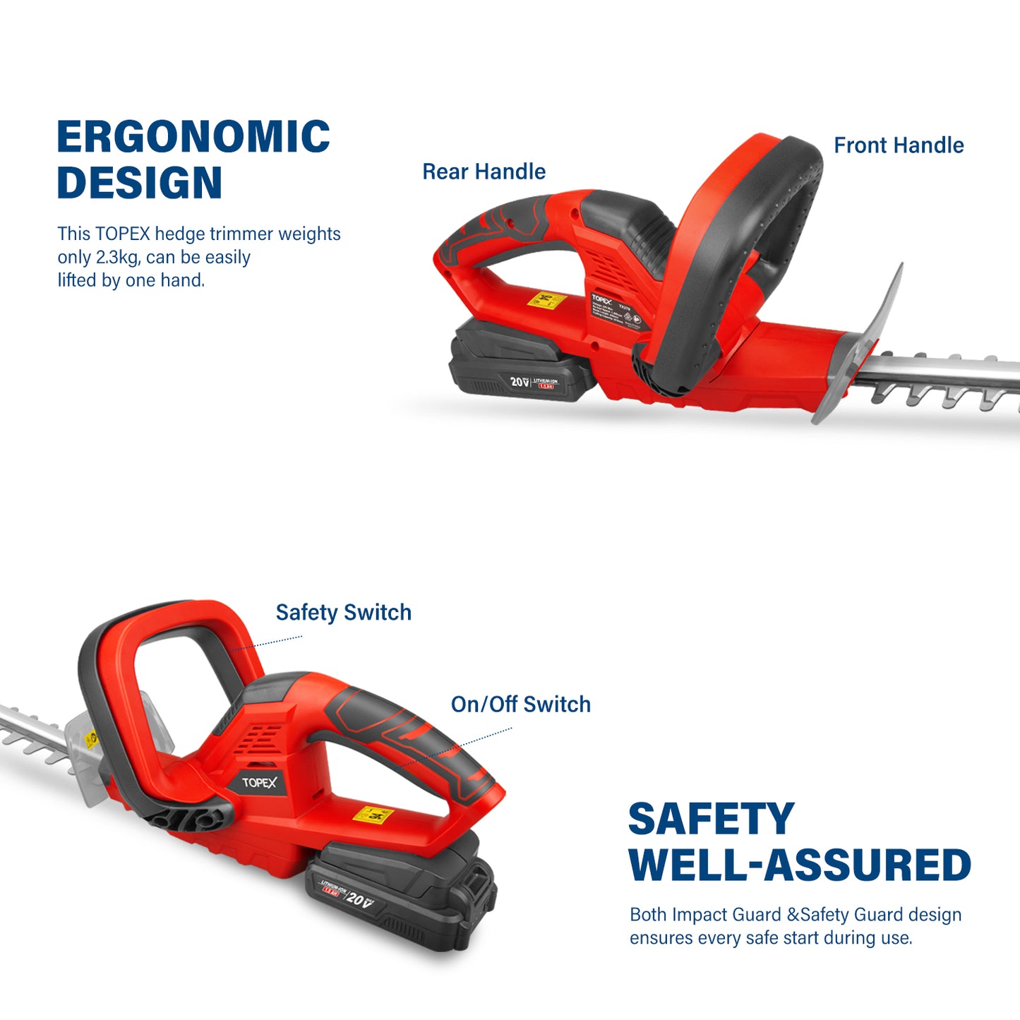 20V Cordless Hedge Trimmer