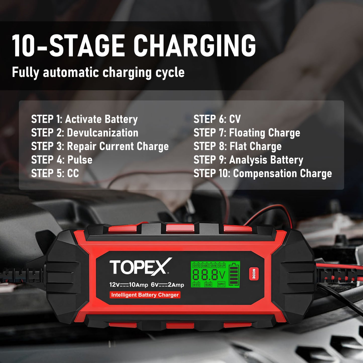 10A BATTERY CHARGER