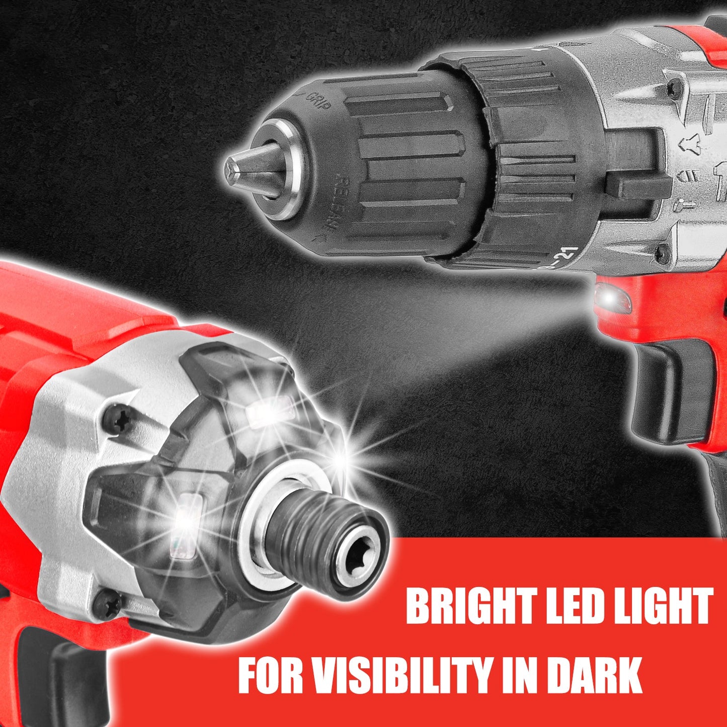 20V Cordless Drill and Imapct Wrench Set