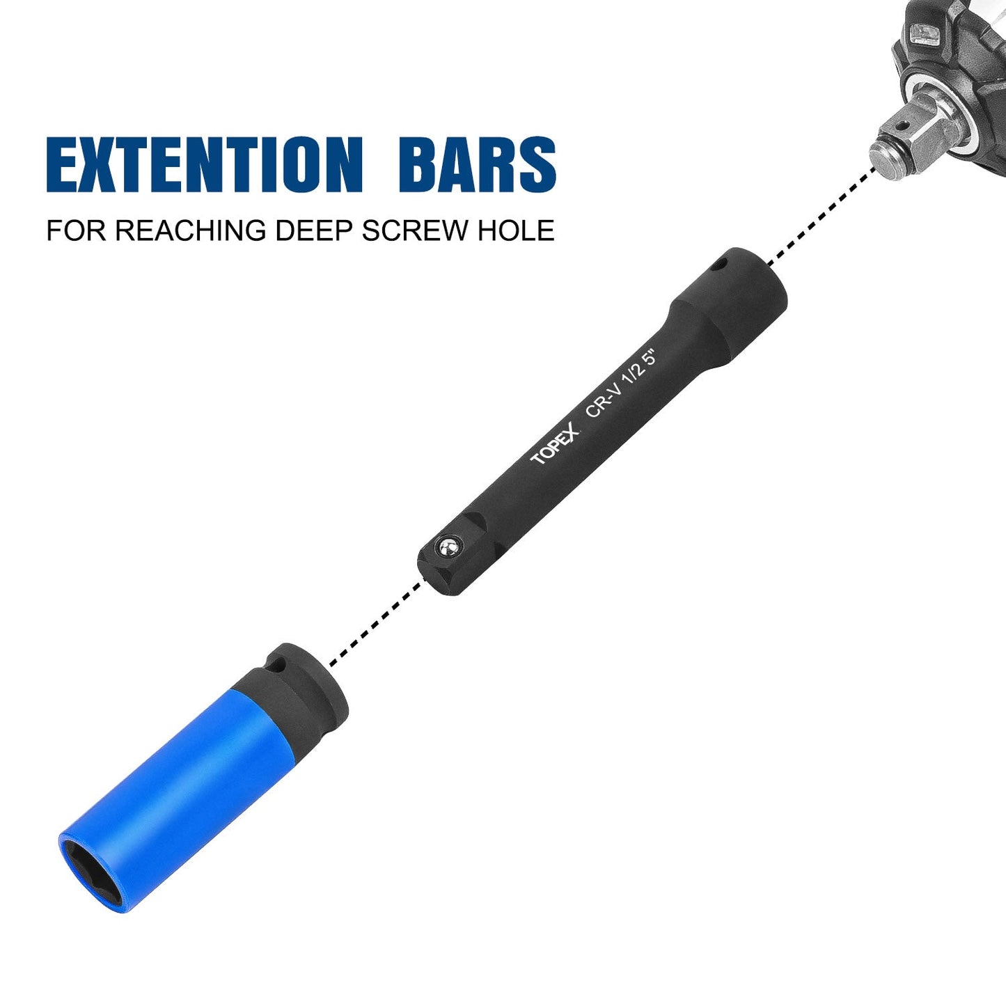 9PCs Extension Bar Set