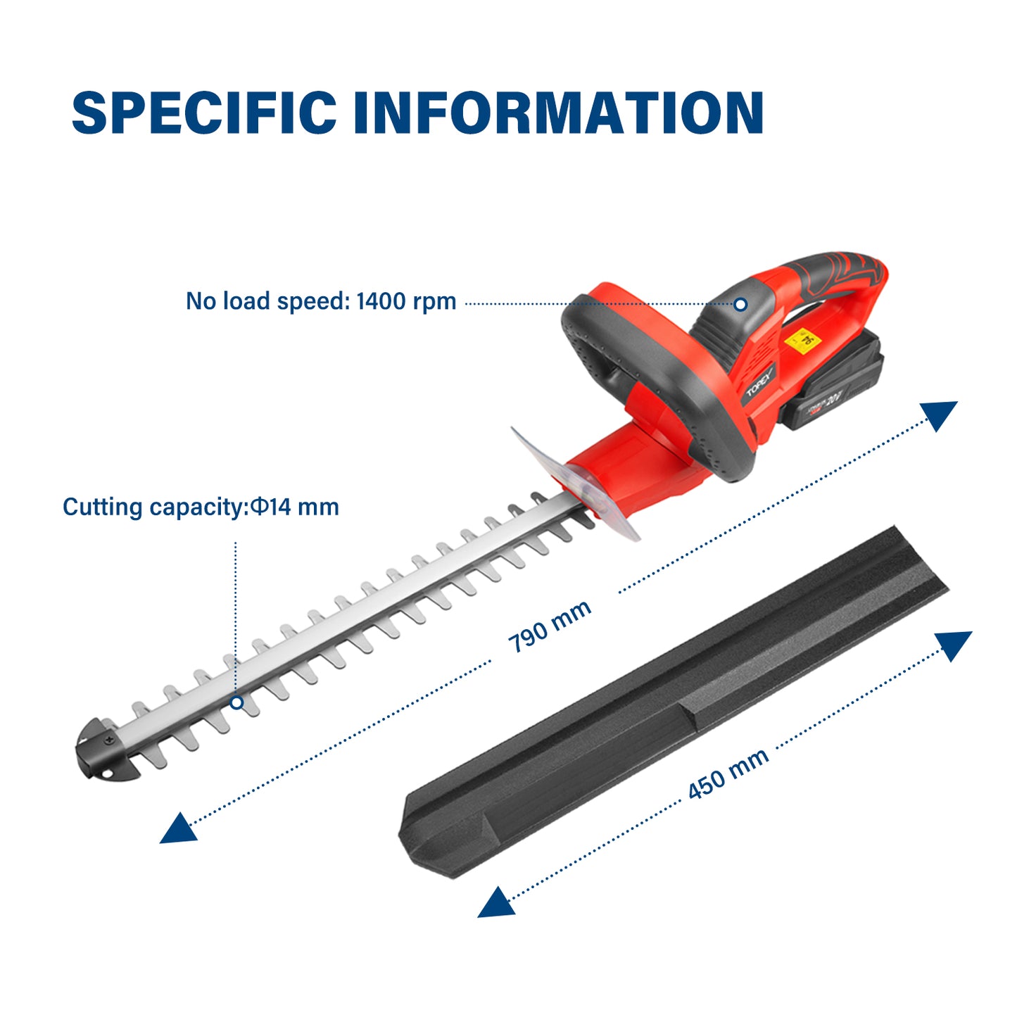 20V Cordless Hedge Trimmer