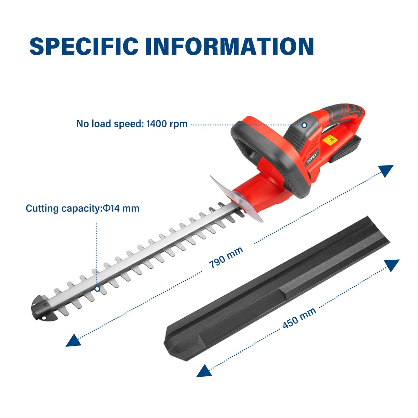 20V Cordless Hedge Trimmer Tool Only