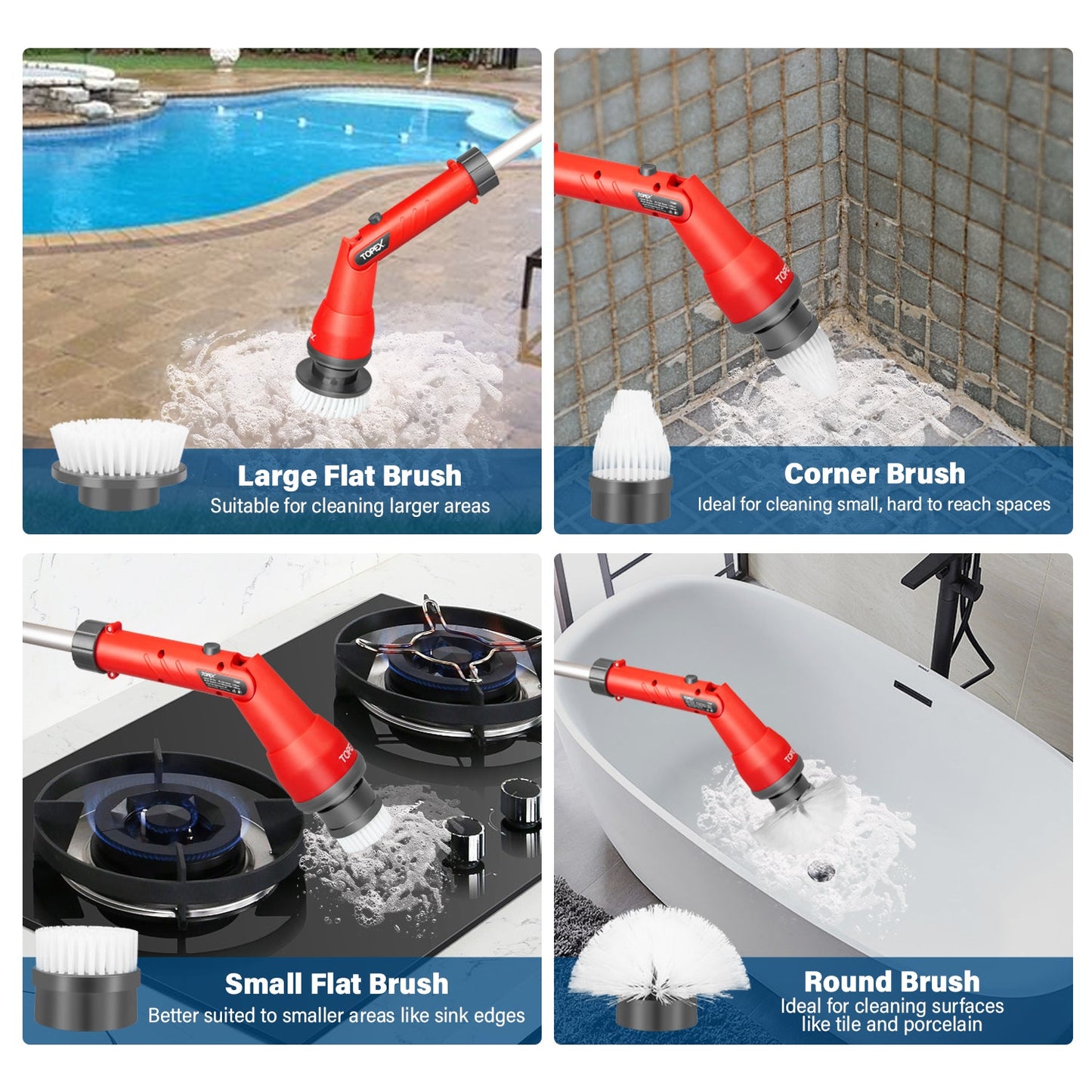 20V Cordless Telescoping Power Scrubber Tool Only