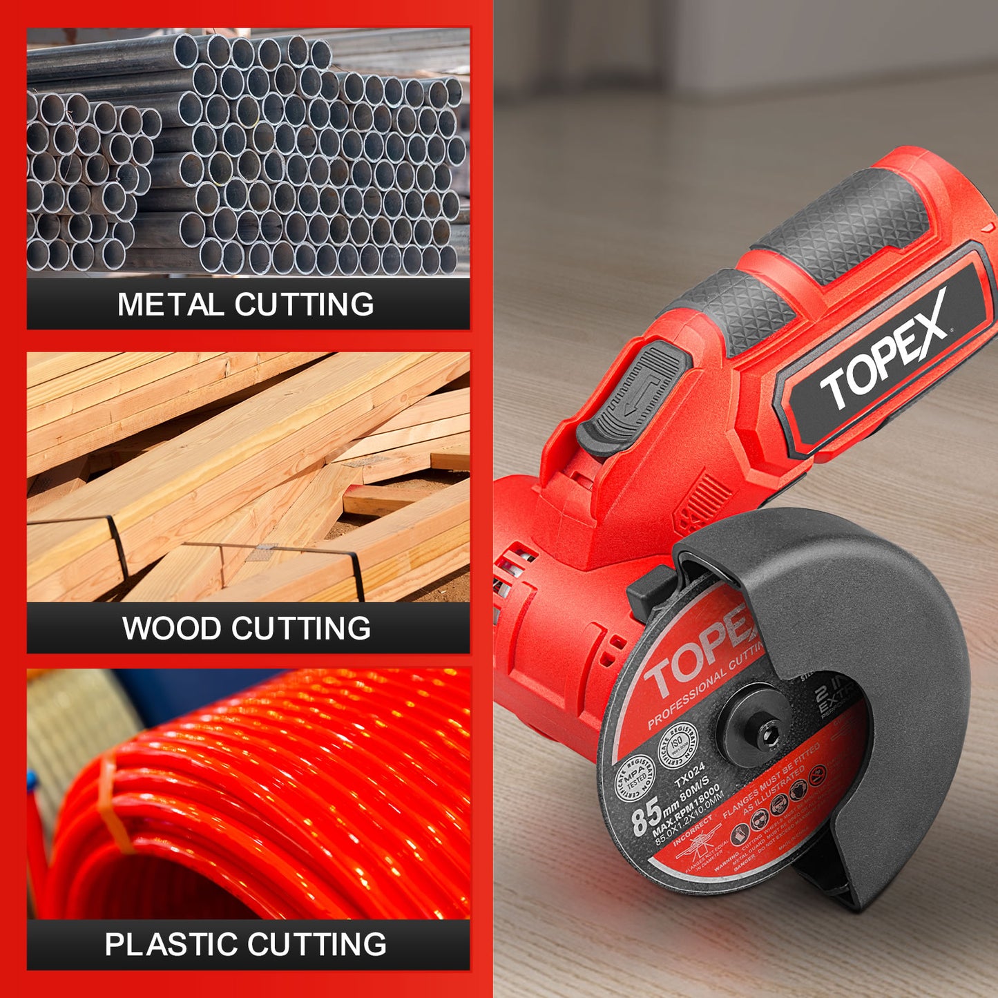 12V Cordless Angle Grinder Tool Only