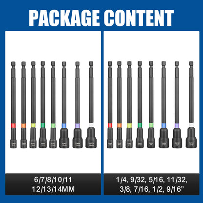 16Pcs Impact Nut Driver Set