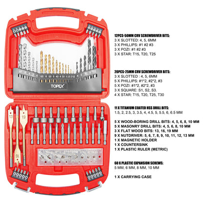 128PCs Drill Bit Set