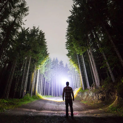 TOPEX Rechargeable Headlamp with 7 Light Modes & 10H Runtime, IP64 Waterproof, Ergonomic Design for Camping Hiking Running Cycling Fishing