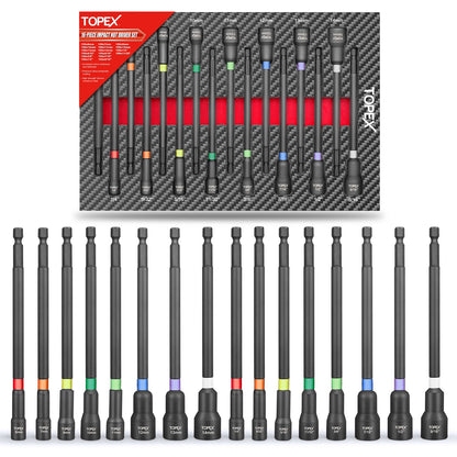 16Pcs Impact Nut Driver Set