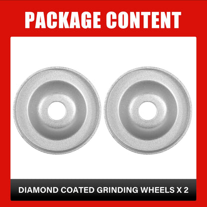 2PCs Diamond Coated Grinding Wheels