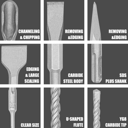 17PCs SDS Plus Drill Bits