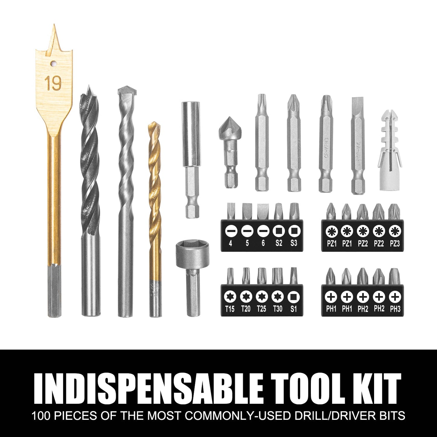 128PCs Drill Bit Set