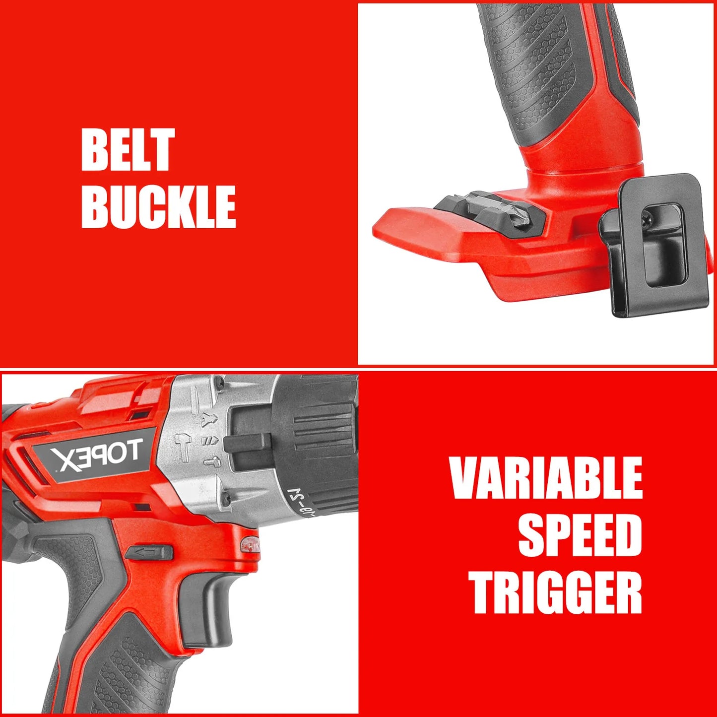 TOPEX Cordless Drill Driver Impact Hammer drill (Skin)