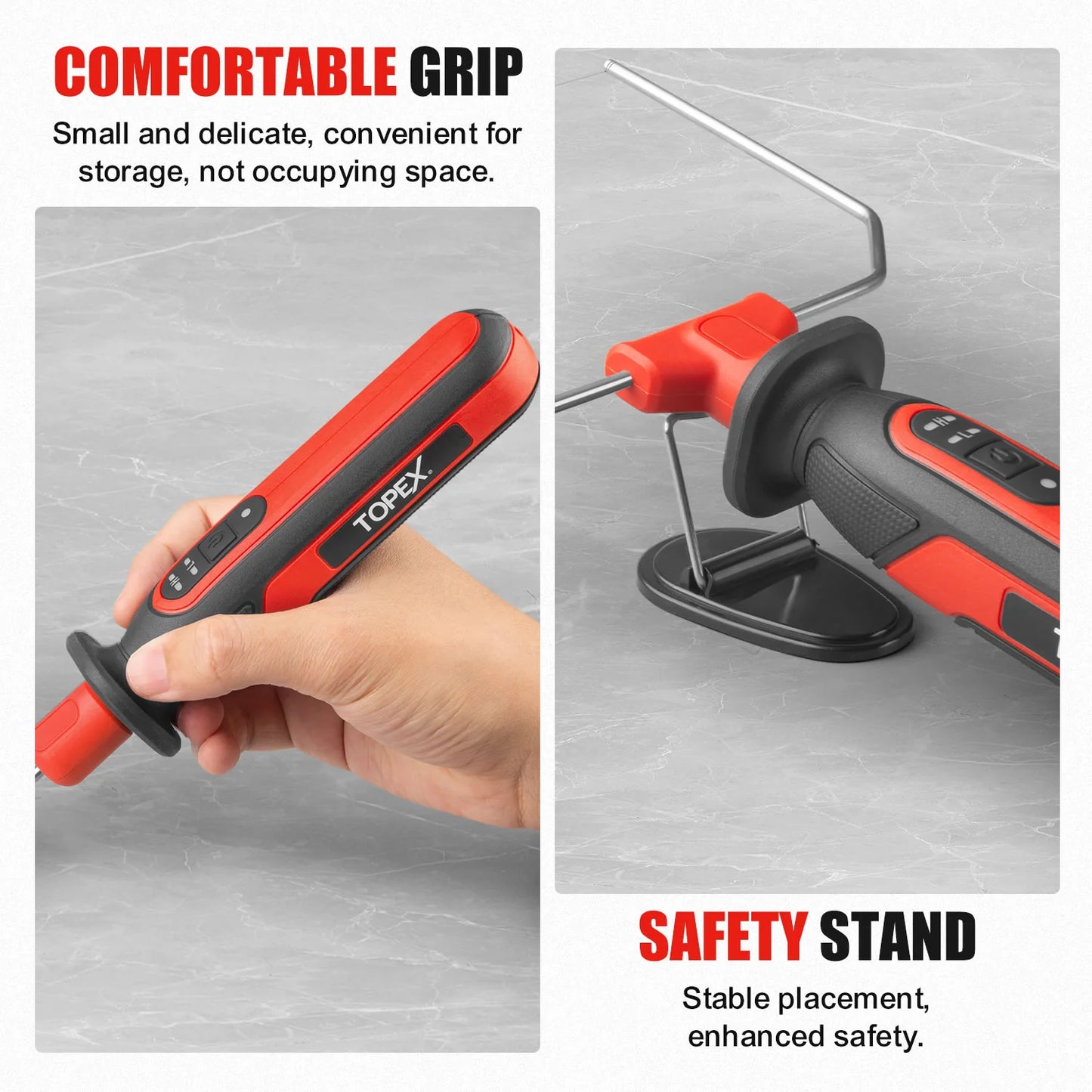 TOPEX 4V 3-IN-1 Cordless Foam Cutter, Hot Knife Engraving Kit, Electric Styrofoam Polystyrene Cutting Tool Set, with LED light for Crafting and Foam Projects