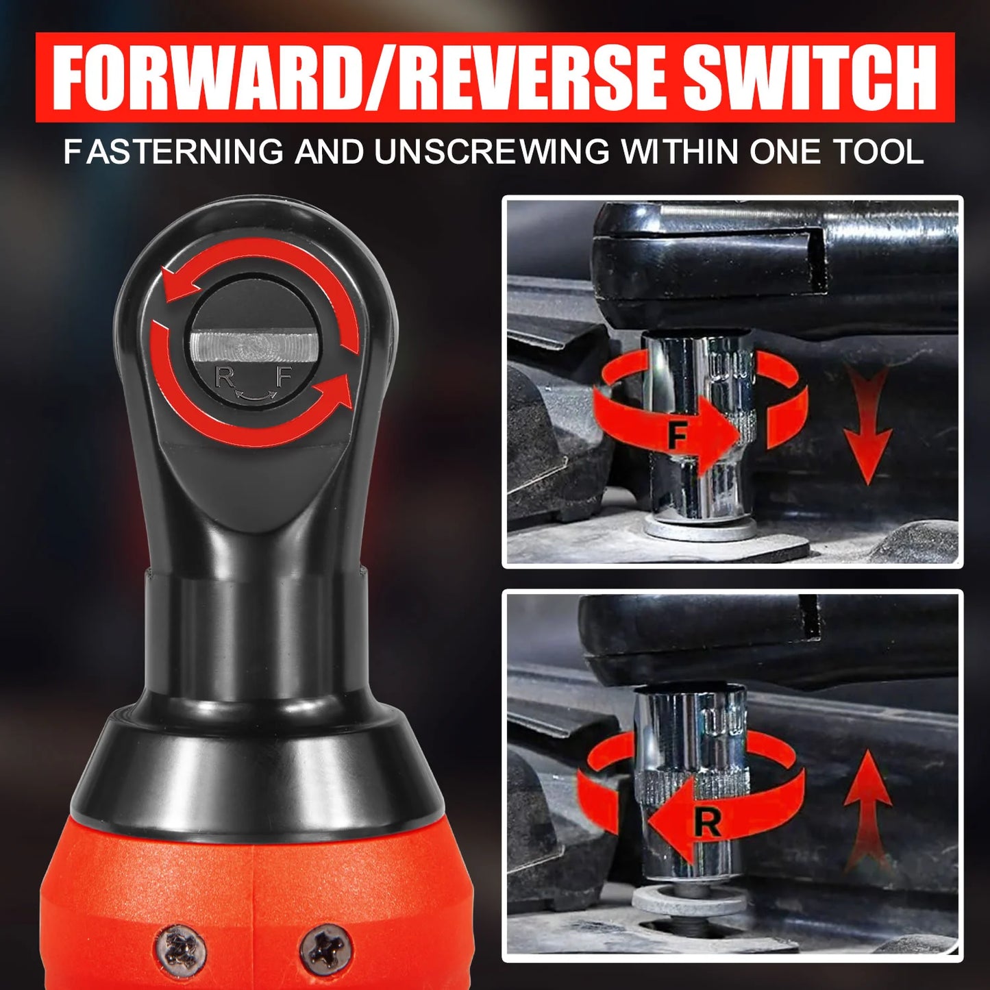 TOPEX 12V Power Tool Twin Kit Cordless Wrenches Impact Wrench with 6 Sockets & 3/8"