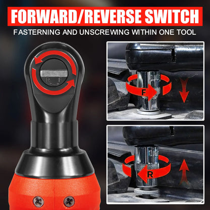 TOPEX 12V Power Tool Twin Kit Cordless Wrenches Impact Wrench with 6 Sockets & 3/8"