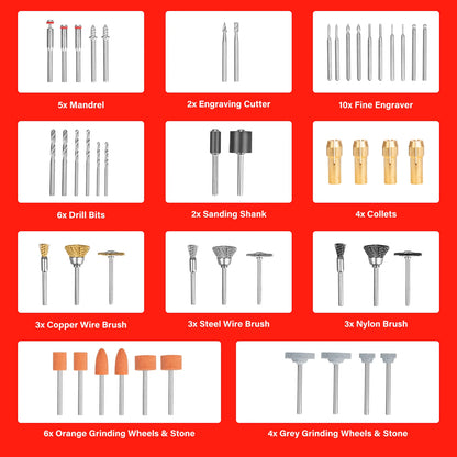 239pcs Rotary Tool Accessory Kit Mini Grinding Polishing Shank Craft Bit Set