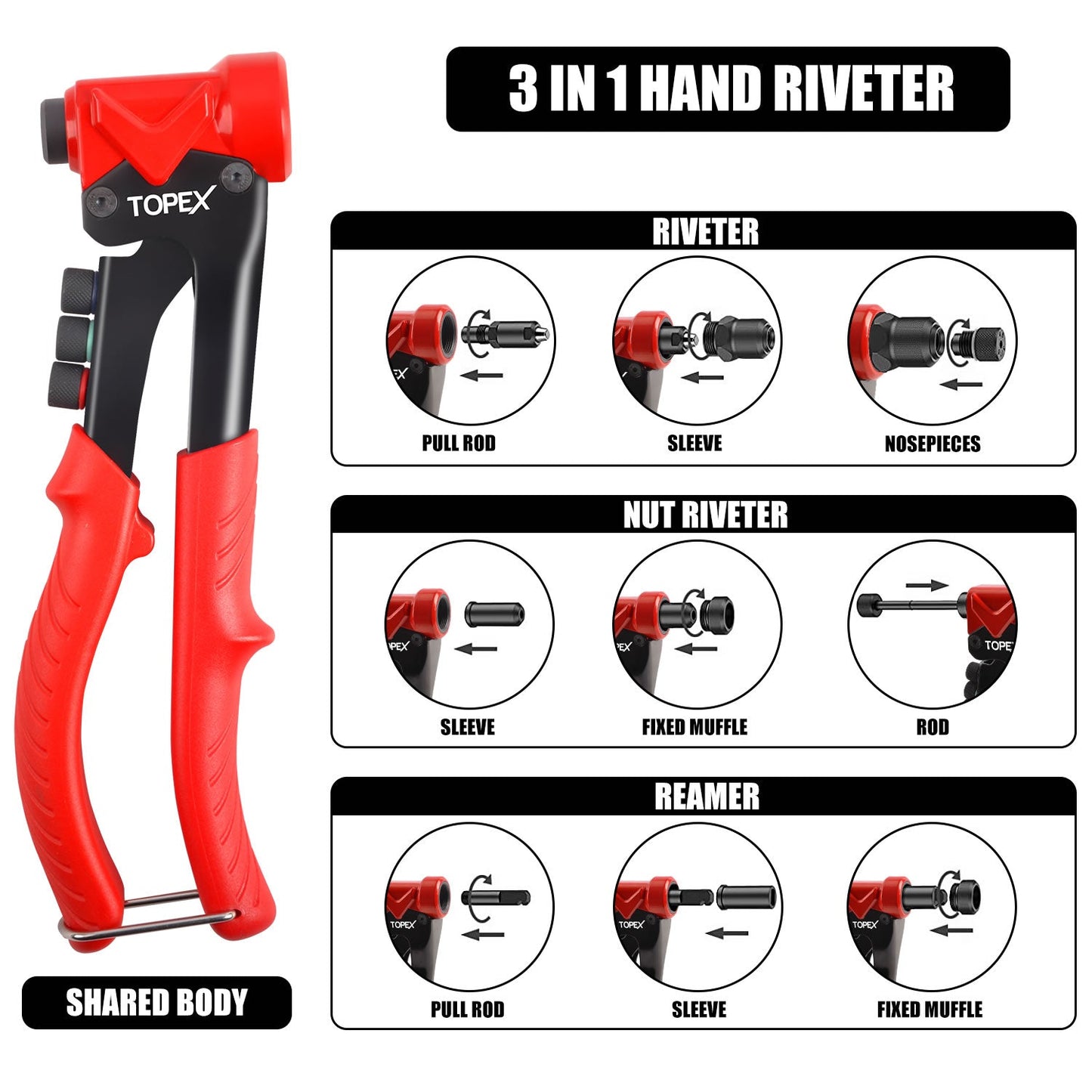 3 IN 1 Hand Riveter