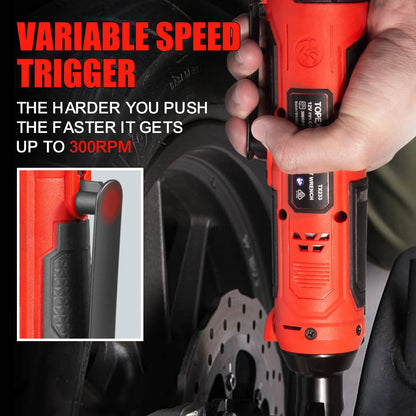TOPEX 12V Power Tool Twin Kit Cordless Wrenches Impact Wrench with 6 Sockets & 3/8"