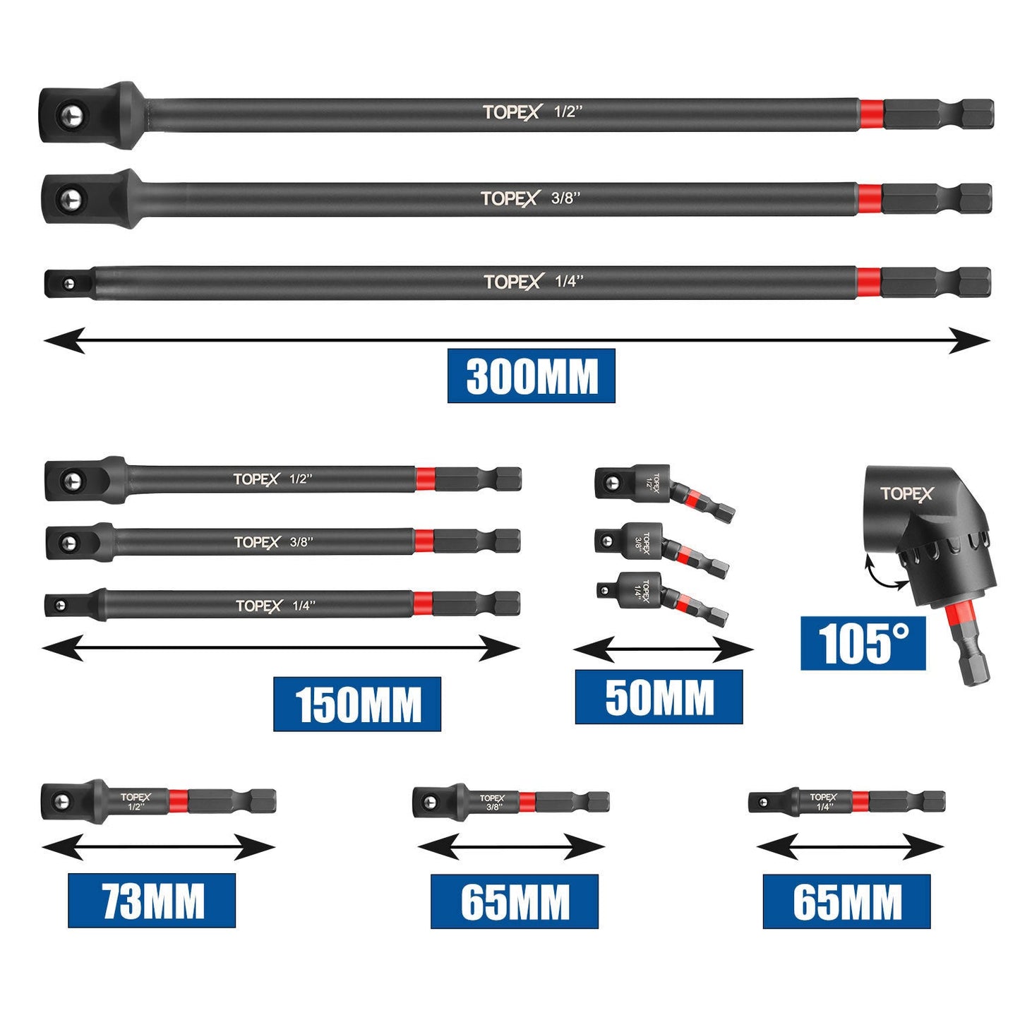 13PCs Impact Socket Adapter Set