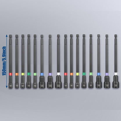 16Pcs Impact Nut Driver Set